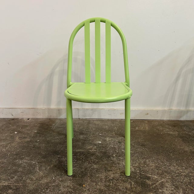 Set of 6 Model 222 Dining Chairs by Robert Mallet-Stevens Older Originals New Powder Coat For Sale - Image 4 of 13