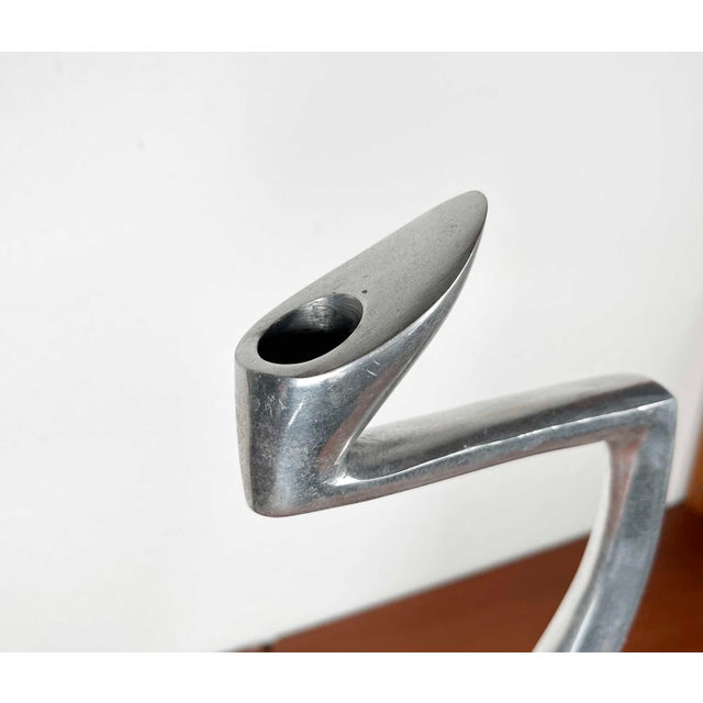 Postmodern Arclumis Series Swan Aluminum Candleholder by Matthew Hilton for SCP England, 1980s, in Very Good conditions....