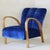 Art Deco Blue Velvet Armchair in Beech Wood, France, 1920s For Sale - Image 14 of 14