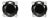 .925 Sterling Silver 1/4 Cttw Black Diamond Solitaire Stud Earrings For Sale