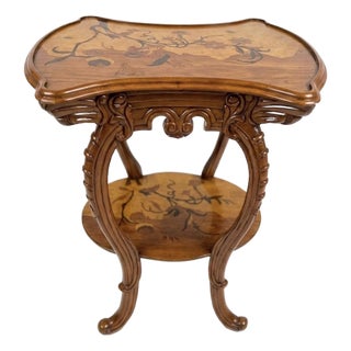 20th Century Emile Galle Style Side Table For Sale