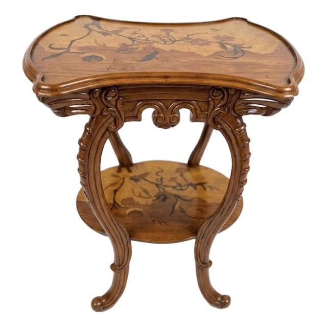 20th Century Emile Galle Style Side Table For Sale