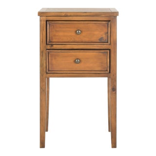 Nightstand With Storage Drawers in Filbert Brown For Sale