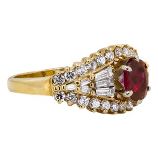 Late 20th Century Ruby Ring, Size 5 For Sale