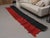 Red 1970s Vintage Handmade Wool Cotton Red Green Runner Rug For Sale - Image 8 of 11