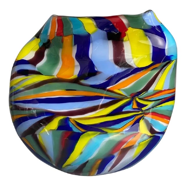 Modern Multicolored Vase in Murano Glass by Simoeng For Sale