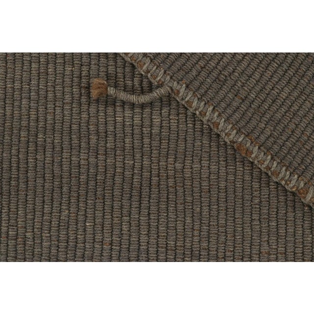 Rug & Kilim’s Contemporary Kilim in Gray With Brown Accents For Sale In New York - Image 6 of 7