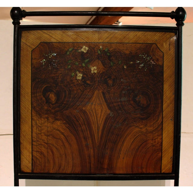 Pair of Napoleon III Period 3rd Quarter 19th Century French Tole & Iron Single Beds For Sale - Image 4 of 8