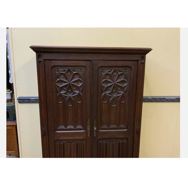 Brown Antique Filing Cabinet, 1880 For Sale - Image 8 of 10