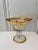 Vintage "Paden City Glass" Large Etched Roses Gold Glass Compote With Lid For Sale - Image 12 of 13
