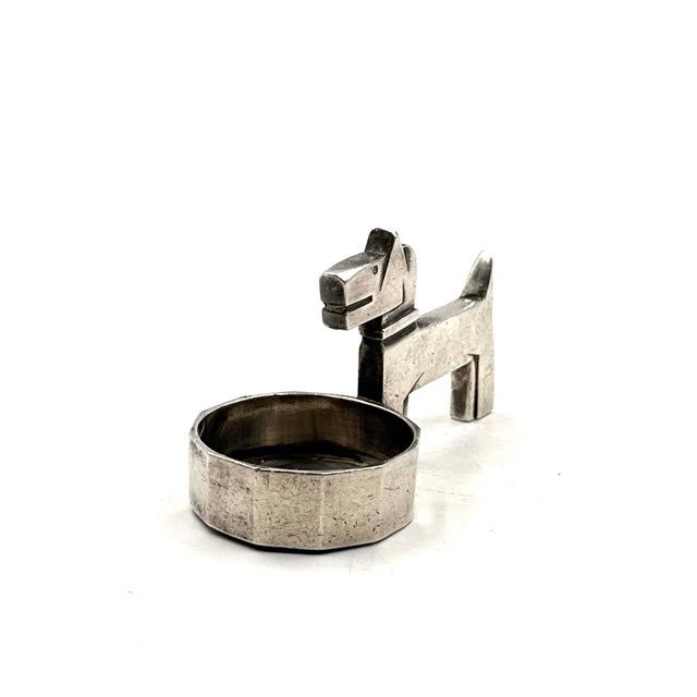 Silver Art Deco Silver-Plated Ric & Mac Small Ashtray, Edouard Marcel Sandoz, Gallia Christofle, France 1930s For Sale - Image 8 of 14