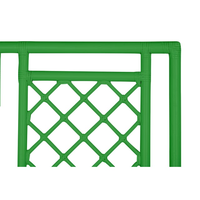 David Francis X & Diamond Platform Bed King, Bright Green For Sale - Image 4 of 7