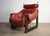 About the Percival Lafer Rosewood Framed Lounge Chair w Rose Leather Seat The lines on this Percival Lafer Chair are...