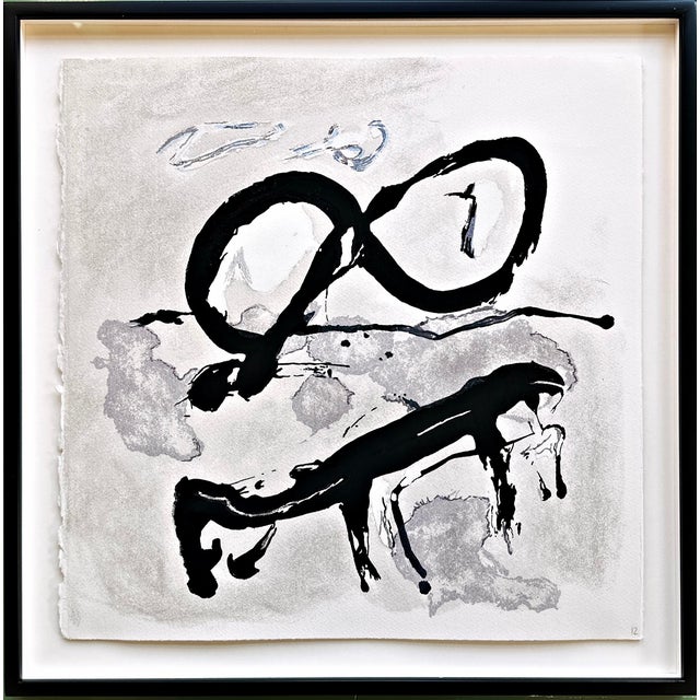 Emil Schumacher, Original Terragraph from the Book of Genesis, 1998, No. 12 For Sale - Image 6 of 6