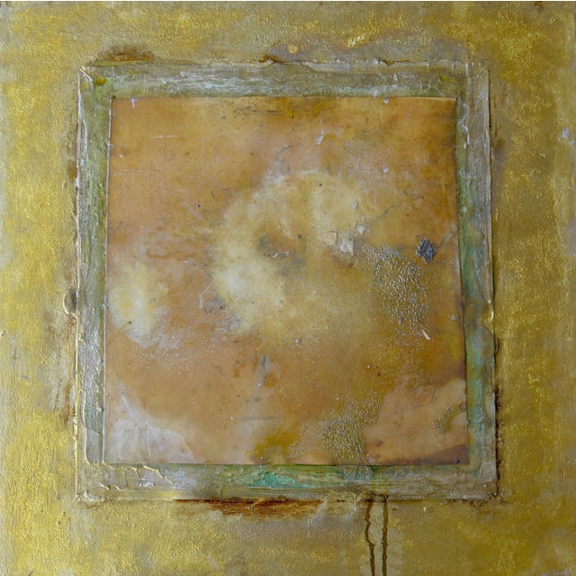 Mixed-media image with gold leaf bringing the opulence of Dubai and the desert to canvas. Striking work by this much...