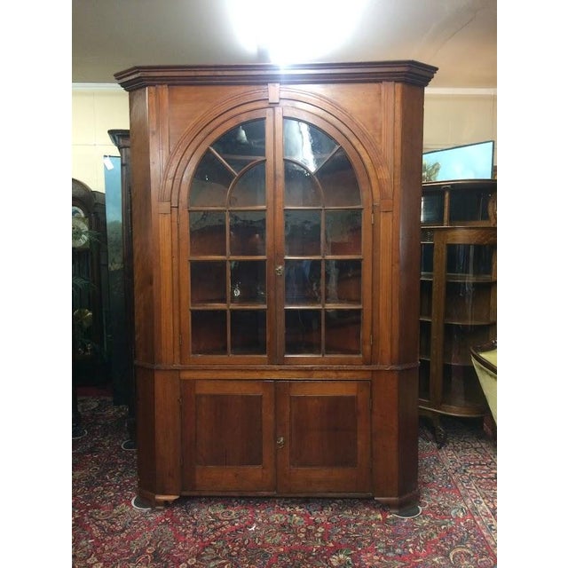 American Antique Corner Cupboard, American Cherry Corner Cabinet For Sale - Image 3 of 15