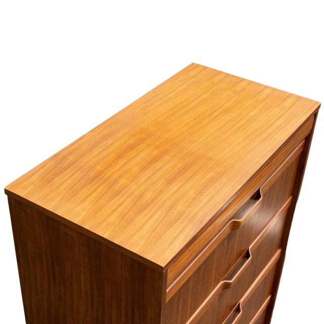 Wood Mid-Century Modern Teak and Elm Chest-Of-Drawers, Danish, Dated 1971 For Sale - Image 7 of 9
