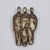 Beige Brutalist Ceramic Wall Relief with Three Figures by AR, 1970s For Sale - Image 8 of 8
