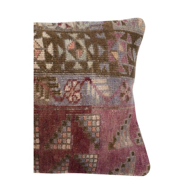 Traditional 16"x23" Vintage Handmade Cushion Cover. Turkish Pillowcase. Throw Pillow Cover For Sale - Image 3 of 4