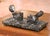 19th Century French Napoleon III Marble Double Inkwell With Bronze Mounted Lids For Sale In Dallas - Image 6 of 9