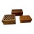 Indian Wood Hand-Carved Boxes, S/3 For Sale