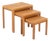 Vintage Oak Nesting Tables by Van Den Berghe Pauvers, 1970s, Set of 3 For Sale