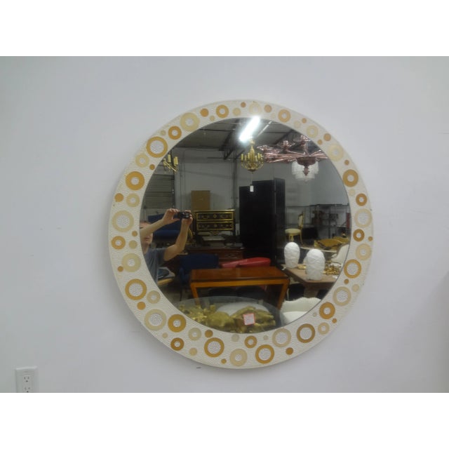 Glass 1970s Italian Mid-Century Modern Mirror For Sale - Image 7 of 8