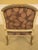 Wood Upholstered Arm Chair & Matching Ottoman For Sale - Image 7 of 11