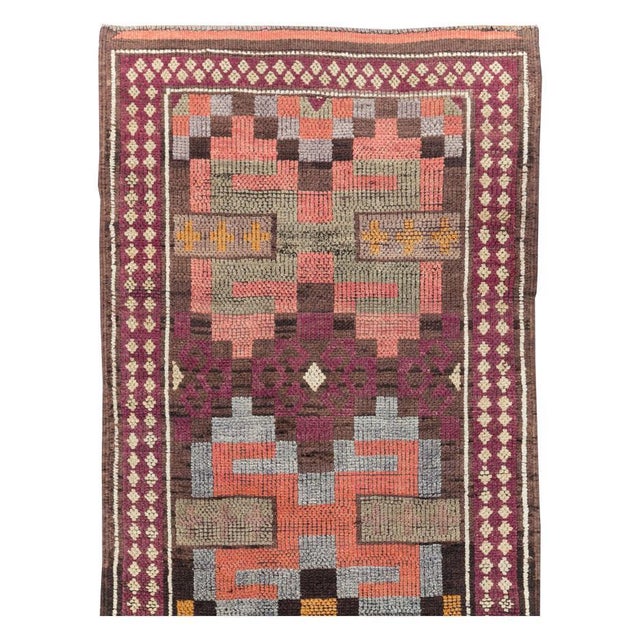 Tribal Galerie Shabab Collection Mid-20th Century Turkish Anatolian Long Runner For Sale - Image 3 of 9