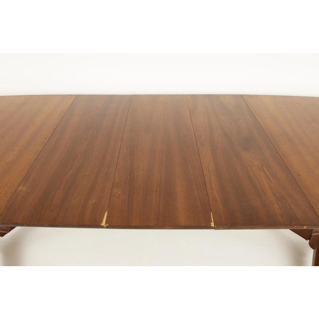 Kent Coffey Mid Century Pedestal Base 10 Seater Walnut Dining Table For Sale - Image 10 of 13
