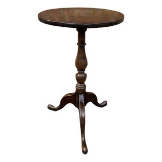 19th Century English Pedestal Side Table For Sale