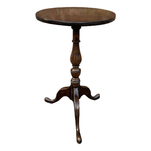 19th Century English Pedestal Side Table For Sale