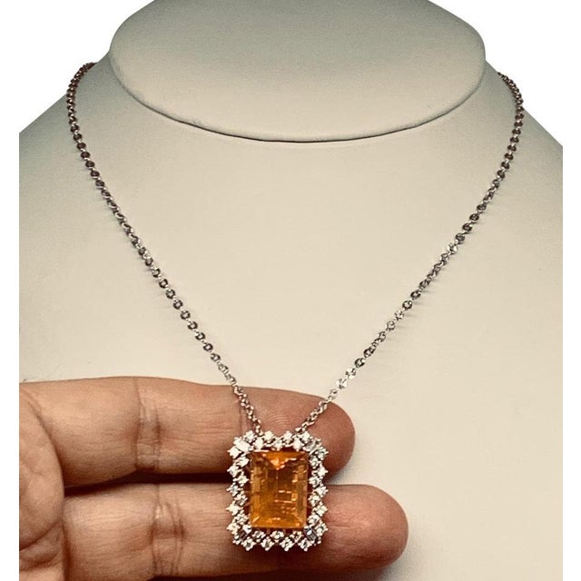Diamond Opal Ring, Necklace 18k Gold 11 TCW Certified For Sale - Image 16 of 18