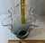 Casamotion Smokey Gray Art Glass Vase With Swirl Design and Ruffled Lip For Sale - Image 12 of 12