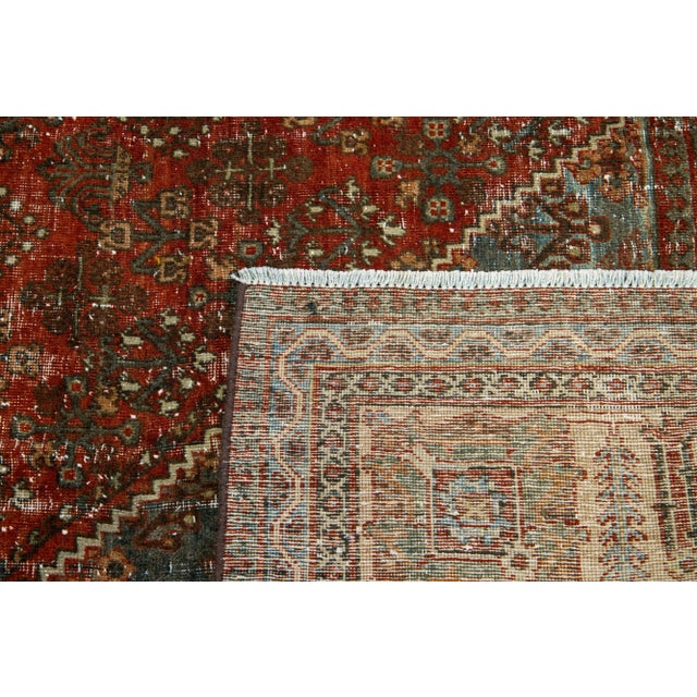Red 1930s Red Handmade Josheghan Persian Wool Rug With Allover Motif For Sale - Image 8 of 9