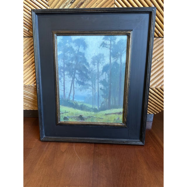 Vintage Plein Air Painting “Through the Trees” 2006 For Sale - Image 12 of 12