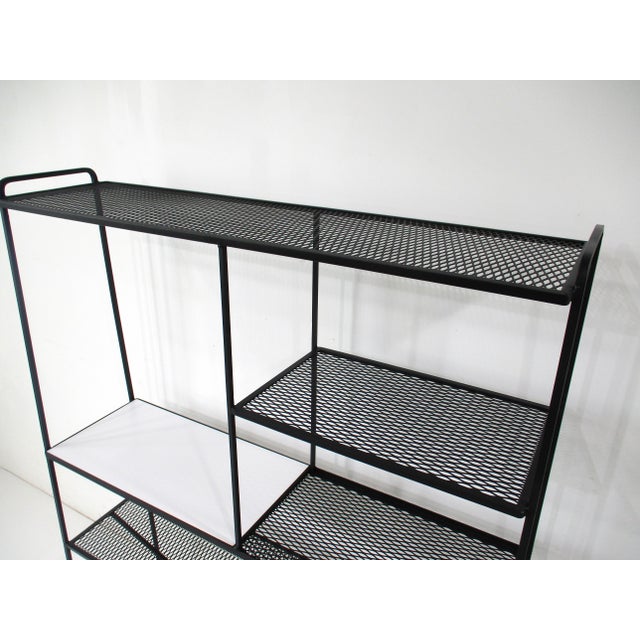 Mathieu Matégot Mid Century Etagere Bookcase by Freda Diamond in the Style of Weinberg or Mategot For Sale - Image 4 of 12