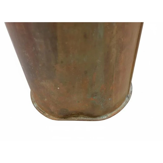 Copper Antique English Copper Milk Canister W/ Lid & Wood Handle — Edwardian Era For Sale - Image 8 of 11