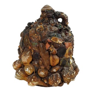 Antique Early 20th Century Folk Art Found Object Memory Jug For Sale