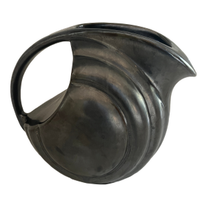 Vintage Hall Ceramic Pitcher Gunmetal Finish