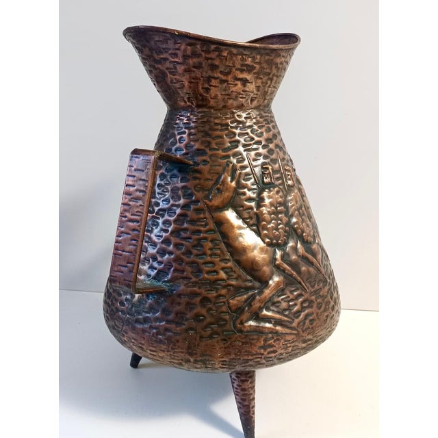 Vintage Copper Umbrella Stand attributed to Angelo Bragalini, Italy, 1960s For Sale - Image 11 of 15