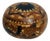 Vintage Peruvian Mate Burilado Carved Gourd Box With Llamas For Sale