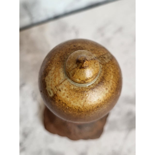 Japanese Vintage Japanese Ceramic Miniature Pagoda Lantern For Sale - Image 3 of 8