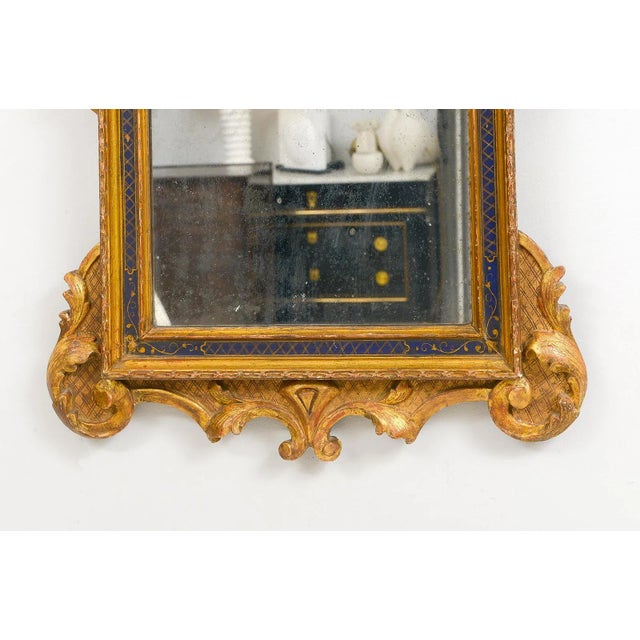 French Antique French Regence Style Gilt-Mirror For Sale - Image 3 of 9