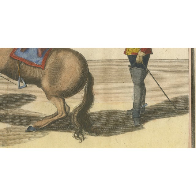 Paper William Cavendish, Courbette Horse Training, 1700s, Engraving For Sale - Image 7 of 12