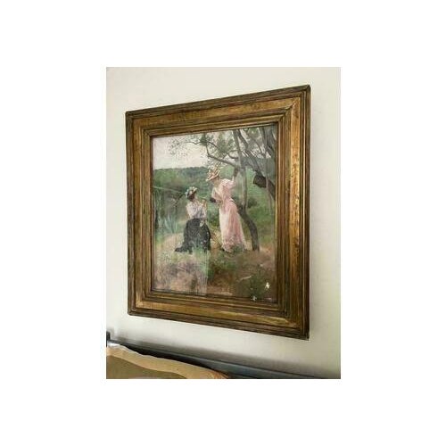 Stunning framed pastel drawing by German Artist Ferdinand Heilbuth (1826-1889) The artist was born in Munich then moved to...