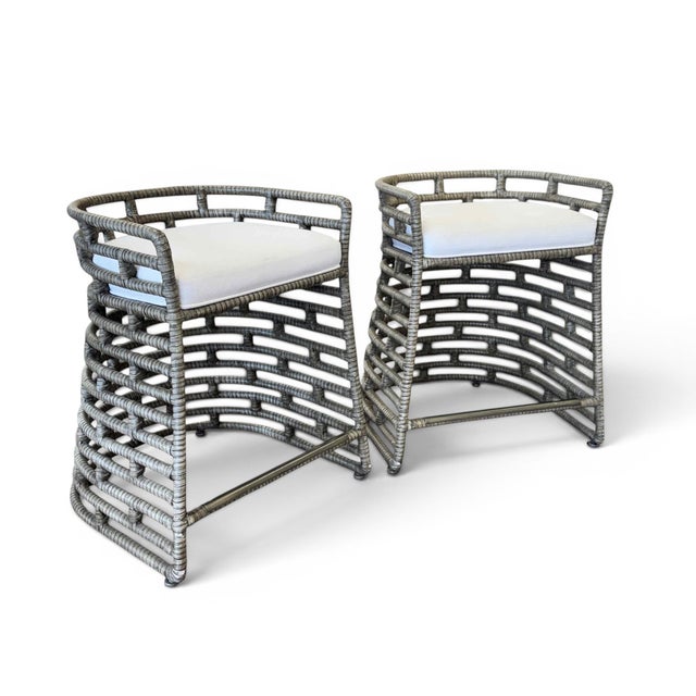 Palecek Coastal Palecek Thatcher Counter Stools, a Pair For Sale - Image 4 of 17