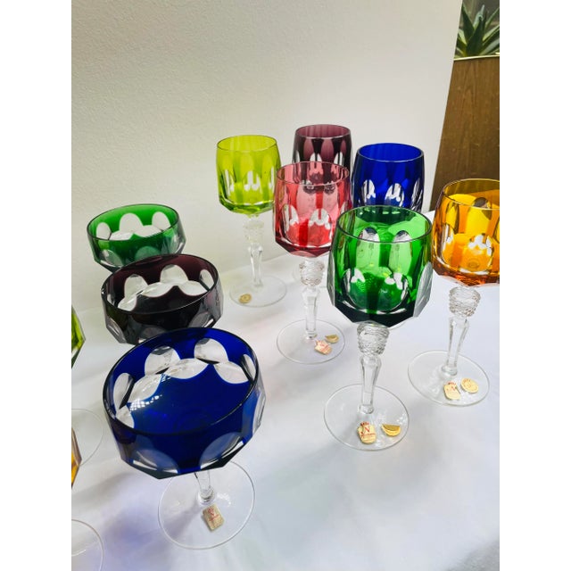 Lead Crystal Glasses from Nachtmann, 1960s, Set of 18, in Good conditions. Designed 1960 to 1969 This piece has an...