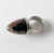 Sterling silver ring with a magnificent, high domed moss agate created by George Kaplan for Ge-Kå, Stockholm, 1965. Ring...