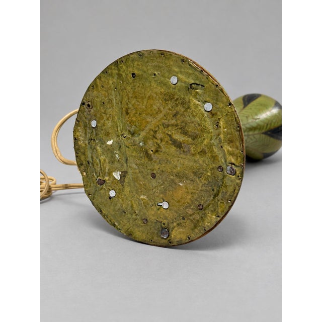 Wood Anglo-Indian Kashmiri Papier-Mâché Art Nouveau Table Lamp, Circa 1900 For Sale - Image 7 of 8